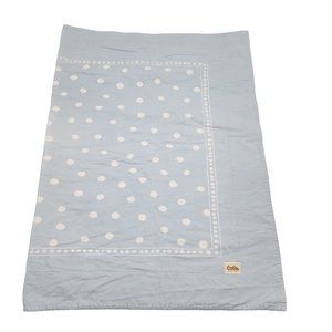 Anne Geddes Blue White Polka Dots Baby Nursery Receiving Blanket 100% Cotton